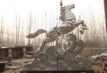 不銹鋼雕塑馬 奔馬雕塑 動物不銹鋼雕塑制作