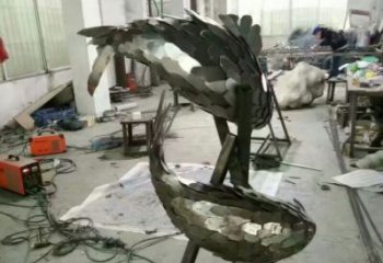 片片魚(yú)雕塑廠家 抽象原理 不銹鋼片片魚(yú)雕塑廠家