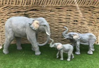 大小象雕塑廠家 不銹鋼仿真大象雕塑廠家