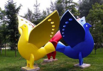 鴿子雕塑廠家 彩繪工藝 不銹鋼彩繪鴿子雕塑價(jià)格