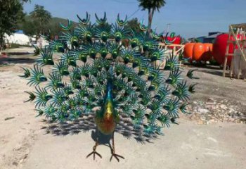 烤漆孔雀雕塑廠(chǎng)家 金屬漆效果 不銹鋼烤漆孔雀雕塑