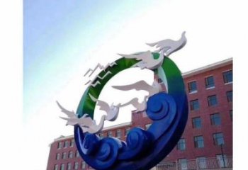 圓環大雁雕塑廠家 圓環雕塑 大雁雕塑