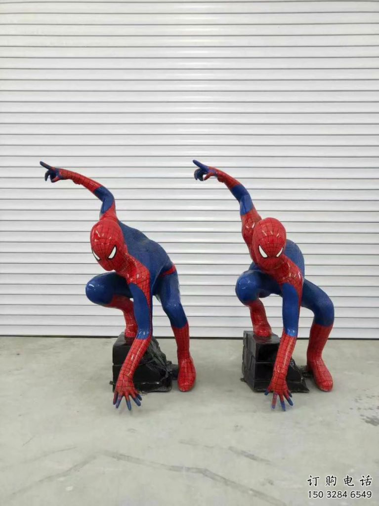 擒拿蜘蛛俠雕塑廠家 姿態各異 彩繪蜘蛛俠雕塑報價