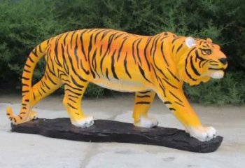 彩繪老虎雕塑廠家 動物小品 公園老虎小品雕塑