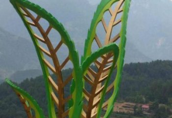 鏤空?qǐng)@林植物雕塑 不銹鋼樹(shù)葉雕塑廠家