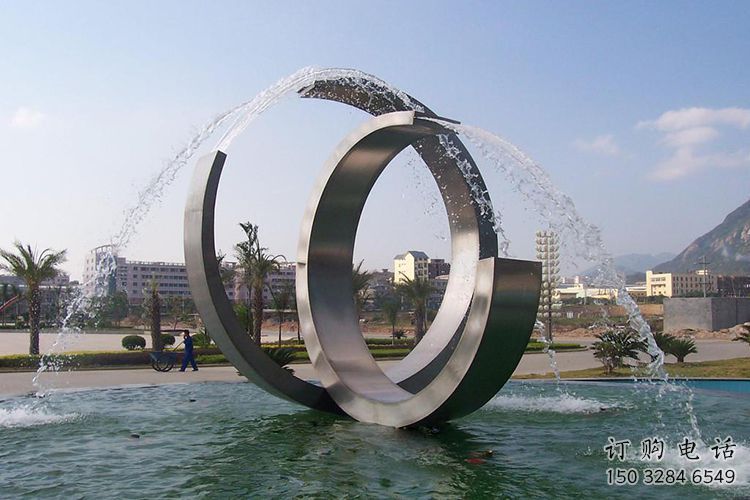 水景旱地噴泉雕塑廠家 循環供水流動模式