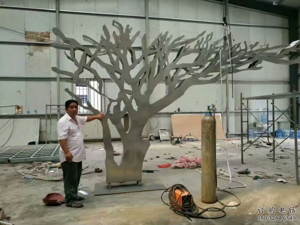 剪影樹(shù)雕塑廠家 園林不銹鋼剪影雕塑