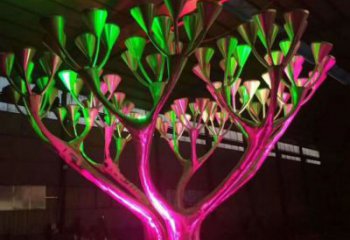 發(fā)光樹雕塑廠家 不銹鋼園林發(fā)光樹雕塑