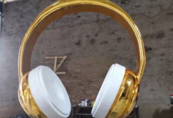 耳機雕塑廠家 現(xiàn)代景觀小品 不銹鋼耳機雕塑制作