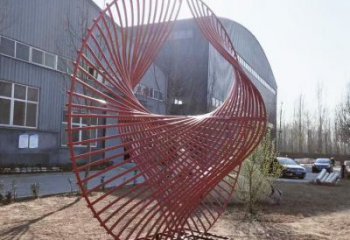 圓環(huán)雕塑 拉絲烤漆擺件 戶(hù)外不銹鋼圓環(huán)雕塑廠家