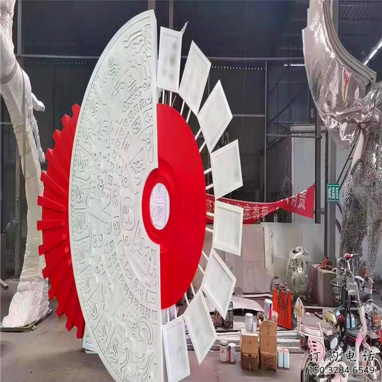 圓環雕塑 異形烤漆擺件 戶外異形圓環雕塑廠家