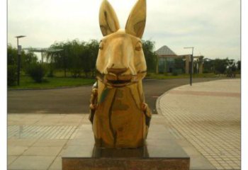 電鍍山羊雕塑  商場風(fēng)水?dāng)[件 中式生肖山羊雕塑廠家