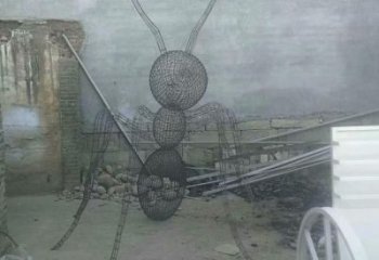 鏤空螞蟻雕塑廠家 現代抽象擺件 草地螞蟻雕塑