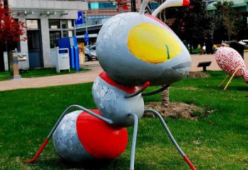 農(nóng)村螞蟻雕塑廠家 卡通噴漆小品 游樂(lè)場(chǎng)異形螞蟻雕塑