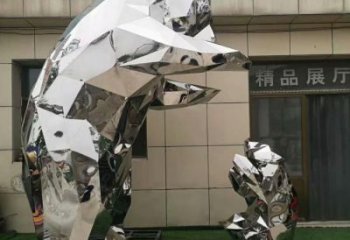 鏡面熊雕塑廠家 現(xiàn)代擺件 游樂場異形熊雕塑