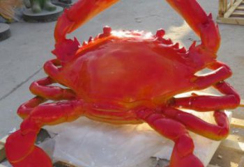 餐飲店螃蟹雕塑廠家 創(chuàng)意鋼管小品 戶外異形螃蟹雕塑