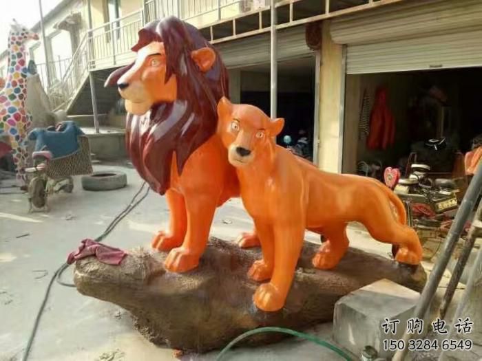 室內雄獅雕塑廠家 大型風景區小品 步行街仿真雄獅雕塑