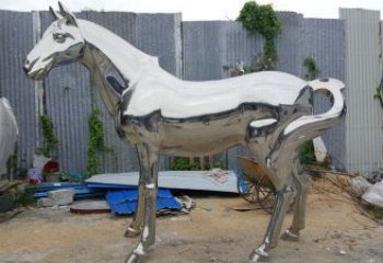 別墅區馬雕塑廠家 卡通創意小品 農村現代馬雕塑