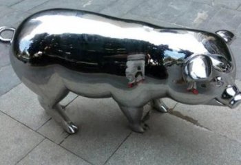 風(fēng)景區(qū)豬雕塑廠家 中式創(chuàng)意擺件 戶外鏡面豬雕塑