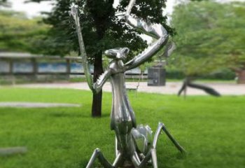 庭院螳螂雕塑廠家 歐式仿真擺件 戶外噴漆螳螂雕塑