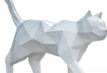 切面貓雕塑廠家 現代抽象擺件 商場切面貓雕塑