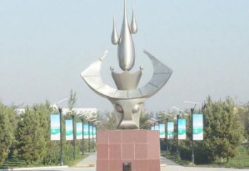 鏡面牛頭雕塑廠家 現代廣場擺件 游樂場異形牛頭雕塑