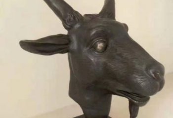 室內羊頭雕塑廠家 大型餐飲店小品 步行街異形羊頭雕塑