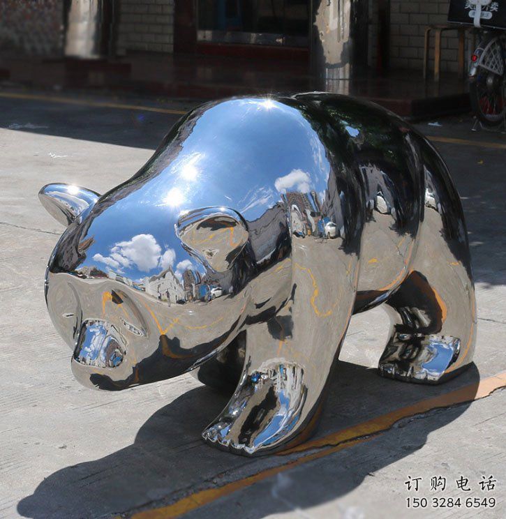 賓館大熊貓雕塑廠家 歐式仿真小品 現(xiàn)代創(chuàng)意大熊貓雕塑