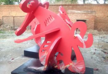 鏤空十二生肖雕塑廠家 現代擺件 切面十二生肖雕塑