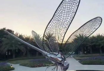 鏤空蜻蜓點水雕塑廠家 現(xiàn)代擺件 創(chuàng)意蜻蜓點水雕塑