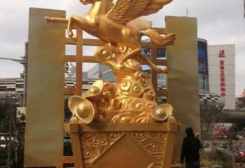 步行街金馬雕塑廠家 創意擺件 大型廣場金馬雕塑