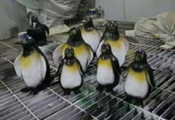 風景區企鵝雕塑廠家 中式室內擺件 抽象仿古企鵝雕塑