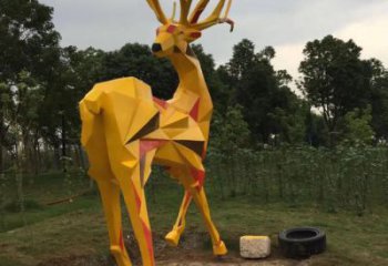 幼兒園麋鹿雕塑廠(chǎng)家 卡通噴漆小品 戶(hù)外異形麋鹿雕塑