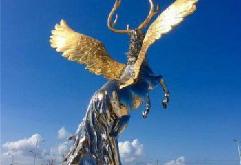 戶(hù)外馬鹿雕塑廠(chǎng)家 中式室內(nèi)小品 大型鏡面馬鹿雕塑