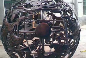 街道地球雕塑廠家 仿古烤漆擺件 大型不銹鋼地球雕塑