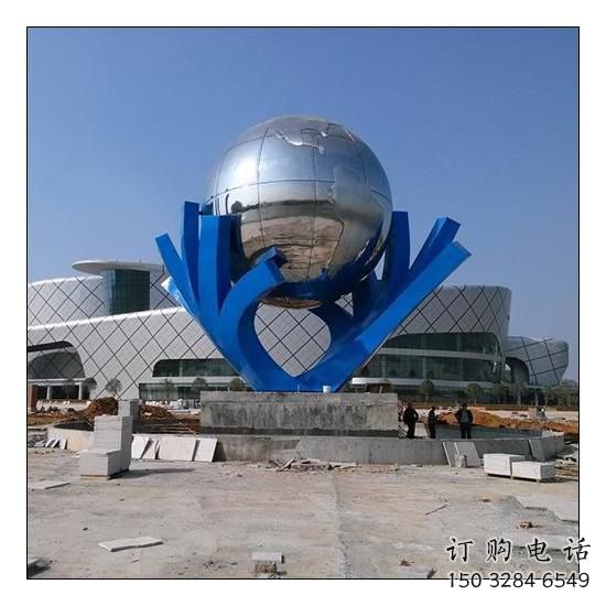 中式地球儀雕塑廠家 鏡面小品 游樂場不銹鋼地球儀雕塑