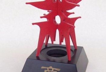 幾何甲骨文雕塑廠家 戶外小品 大門(mén)口不銹鋼甲骨文雕塑