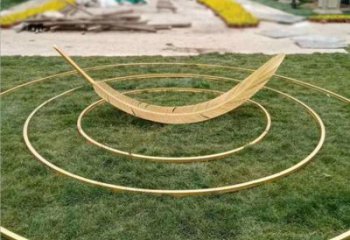 噴漆羽毛雕塑廠家 中式村口小品 草地不銹鋼羽毛雕塑