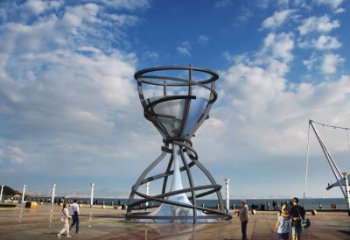 步行街沙漏雕塑廠家 游樂(lè)場(chǎng)小品 大型不銹鋼沙漏雕塑生產(chǎn)