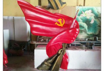 創(chuàng)意旗幟雕塑廠家 現(xiàn)代教育小品 公園不銹鋼旗幟雕塑