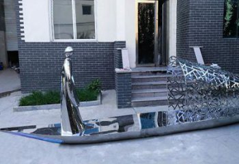 大型船雕塑廠家 鍛造小品 現代不銹鋼船雕塑生產