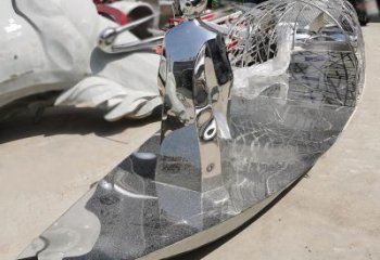 幾何船雕塑廠家 創意小品 大門口不銹鋼船雕塑生產