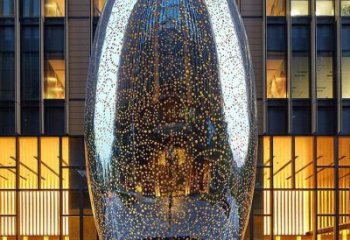 創(chuàng)意雞蛋雕塑廠家 鏤空小品 公園不銹鋼雞蛋雕塑生產(chǎn)