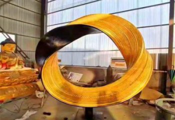 鍍金圓圈雕塑廠家 廣場擺件 大型不銹鋼圓圈雕塑生產(chǎn)