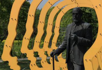 現代大門雕塑廠家 大型別墅區擺件 抽象不銹鋼大門雕塑生產