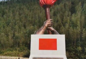 烤漆火把雕塑廠家 抽象小品 戶外不銹鋼火把雕塑生產