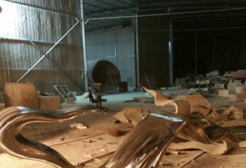 酒店彩帶雕塑廠家 鏡面小品 戶外不銹鋼彩帶雕塑生產