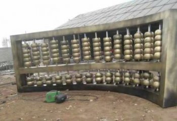 街道算盤雕塑廠家 現代擺件 仿古不銹鋼算盤雕塑生產