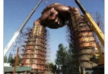 大型握手雕塑廠家 鍛造小品 戶外不銹鋼握手雕塑廠