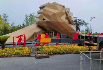 現代握手雕塑廠家 大型擺件 戶外不銹鋼握手雕塑廠